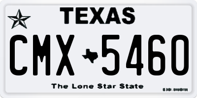 TX license plate CMX5460