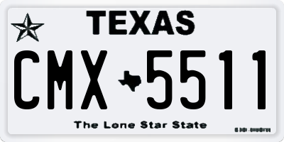 TX license plate CMX5511