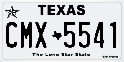 TX license plate CMX5541