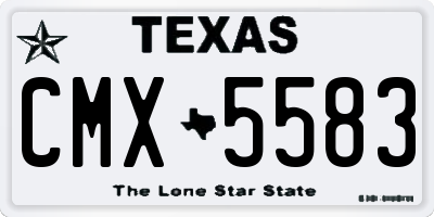 TX license plate CMX5583