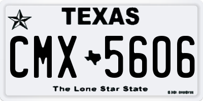 TX license plate CMX5606