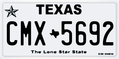 TX license plate CMX5692