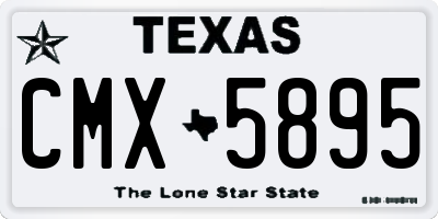 TX license plate CMX5895