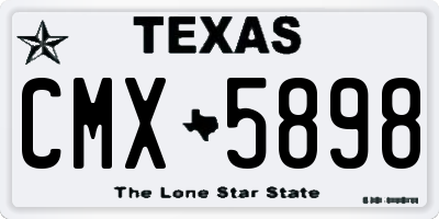 TX license plate CMX5898