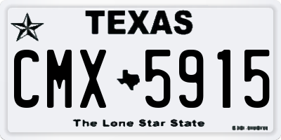 TX license plate CMX5915