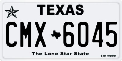 TX license plate CMX6045