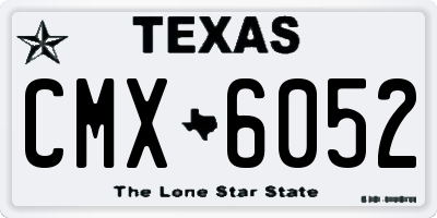 TX license plate CMX6052
