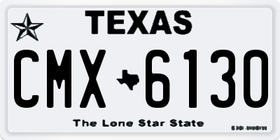 TX license plate CMX6130