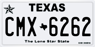 TX license plate CMX6262