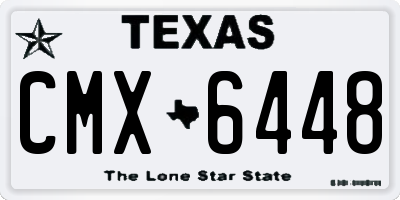 TX license plate CMX6448