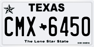 TX license plate CMX6450