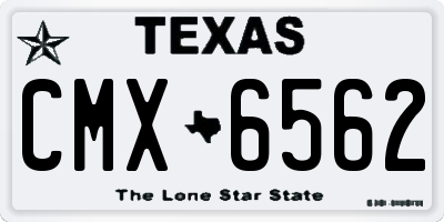 TX license plate CMX6562