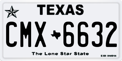 TX license plate CMX6632