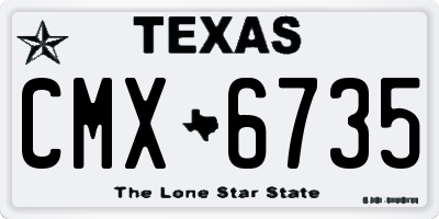 TX license plate CMX6735