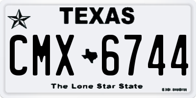 TX license plate CMX6744