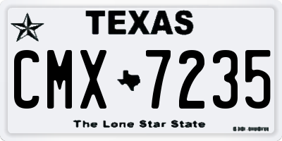 TX license plate CMX7235