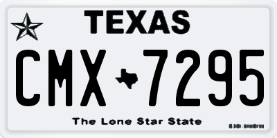 TX license plate CMX7295