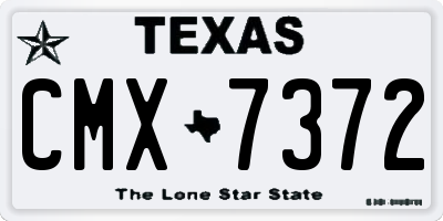 TX license plate CMX7372