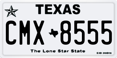 TX license plate CMX8555