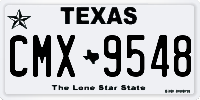 TX license plate CMX9548