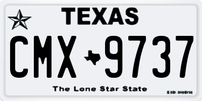TX license plate CMX9737