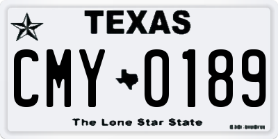 TX license plate CMY0189