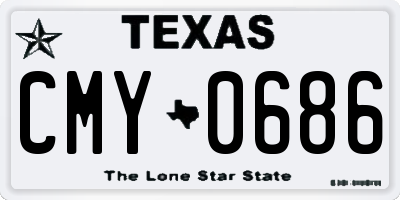 TX license plate CMY0686