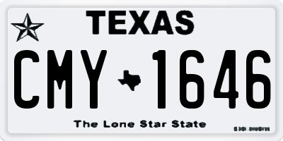 TX license plate CMY1646