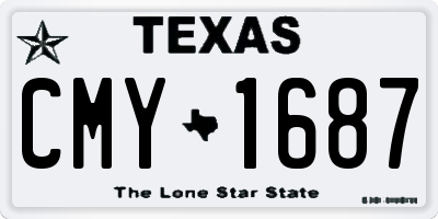 TX license plate CMY1687