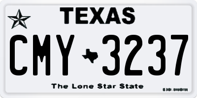 TX license plate CMY3237