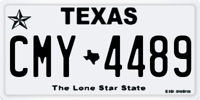 TX license plate CMY4489