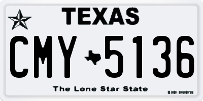 TX license plate CMY5136
