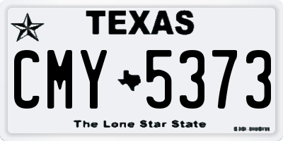 TX license plate CMY5373