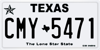 TX license plate CMY5471