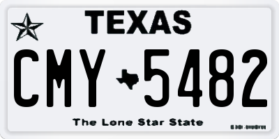 TX license plate CMY5482