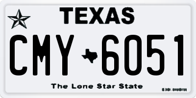 TX license plate CMY6051