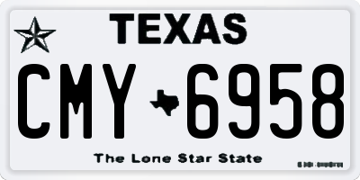 TX license plate CMY6958