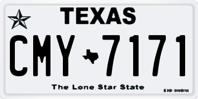 TX license plate CMY7171