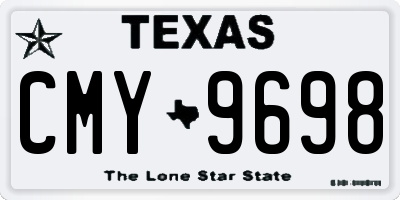 TX license plate CMY9698