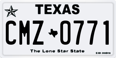 TX license plate CMZ0771