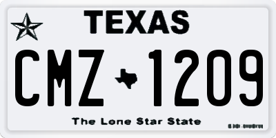TX license plate CMZ1209