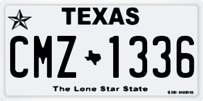 TX license plate CMZ1336