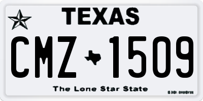 TX license plate CMZ1509