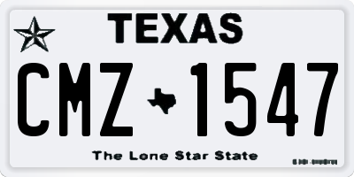 TX license plate CMZ1547