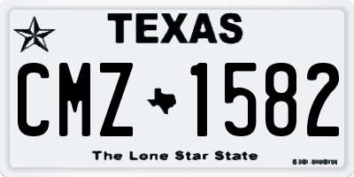 TX license plate CMZ1582