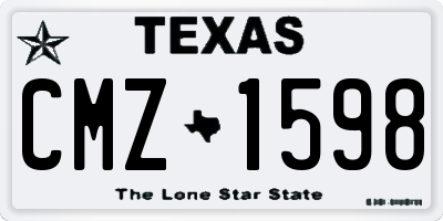 TX license plate CMZ1598