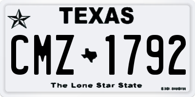 TX license plate CMZ1792