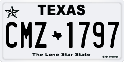 TX license plate CMZ1797