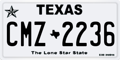 TX license plate CMZ2236