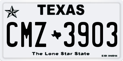 TX license plate CMZ3903